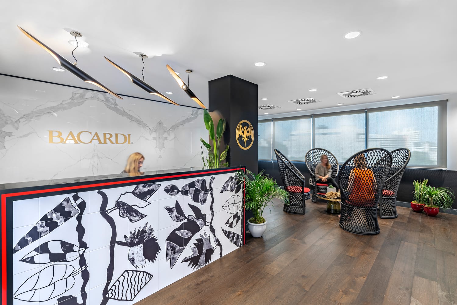 IA -Interior Architects -BACARDI BARCELONA OFFICE The Bacardi Front Desk and Reception Area