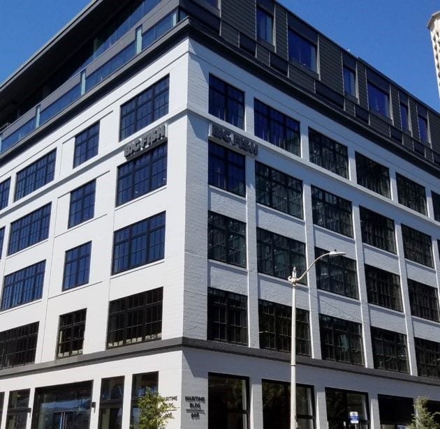 BigFish Seattle’s Maritime Building. (Photo is Courtesy of GeekWire/ Nat Levy)