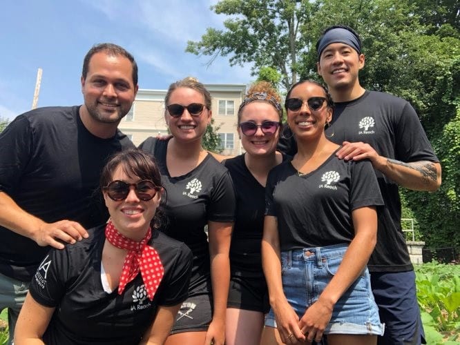 IA Boston Volunteers IA iInterior Architects Boston Office Vulunteering at an Urban Farm