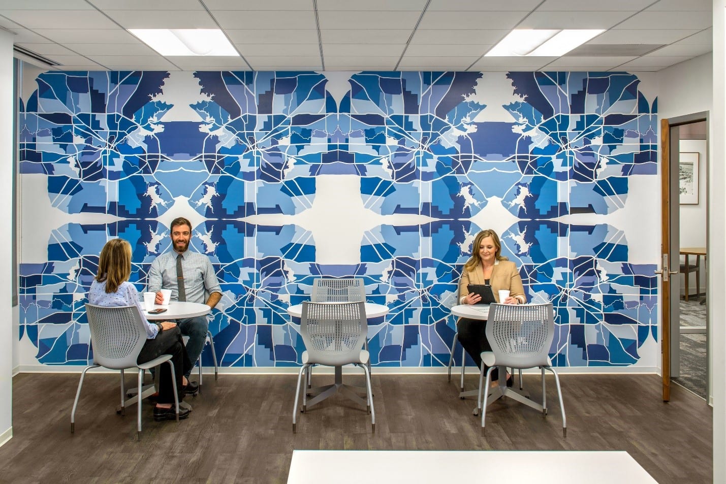Amegy Bank Cafeteria The break area at Amegy Bank's office in Fort Worth, Texas.