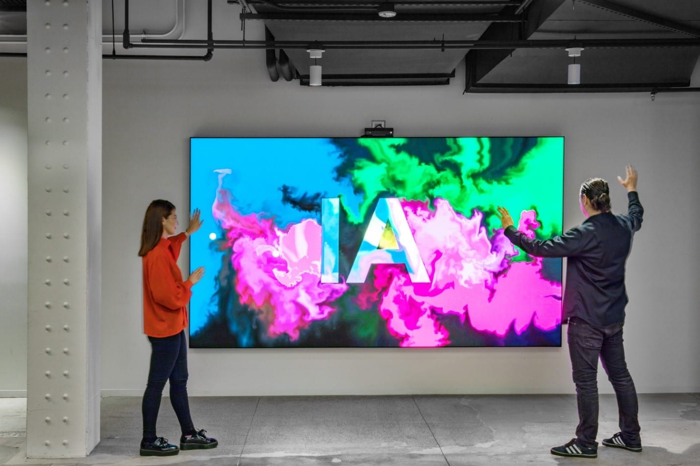 IA NY Interactive Space IA Interior Architects New York Office Interactive Technology Wall