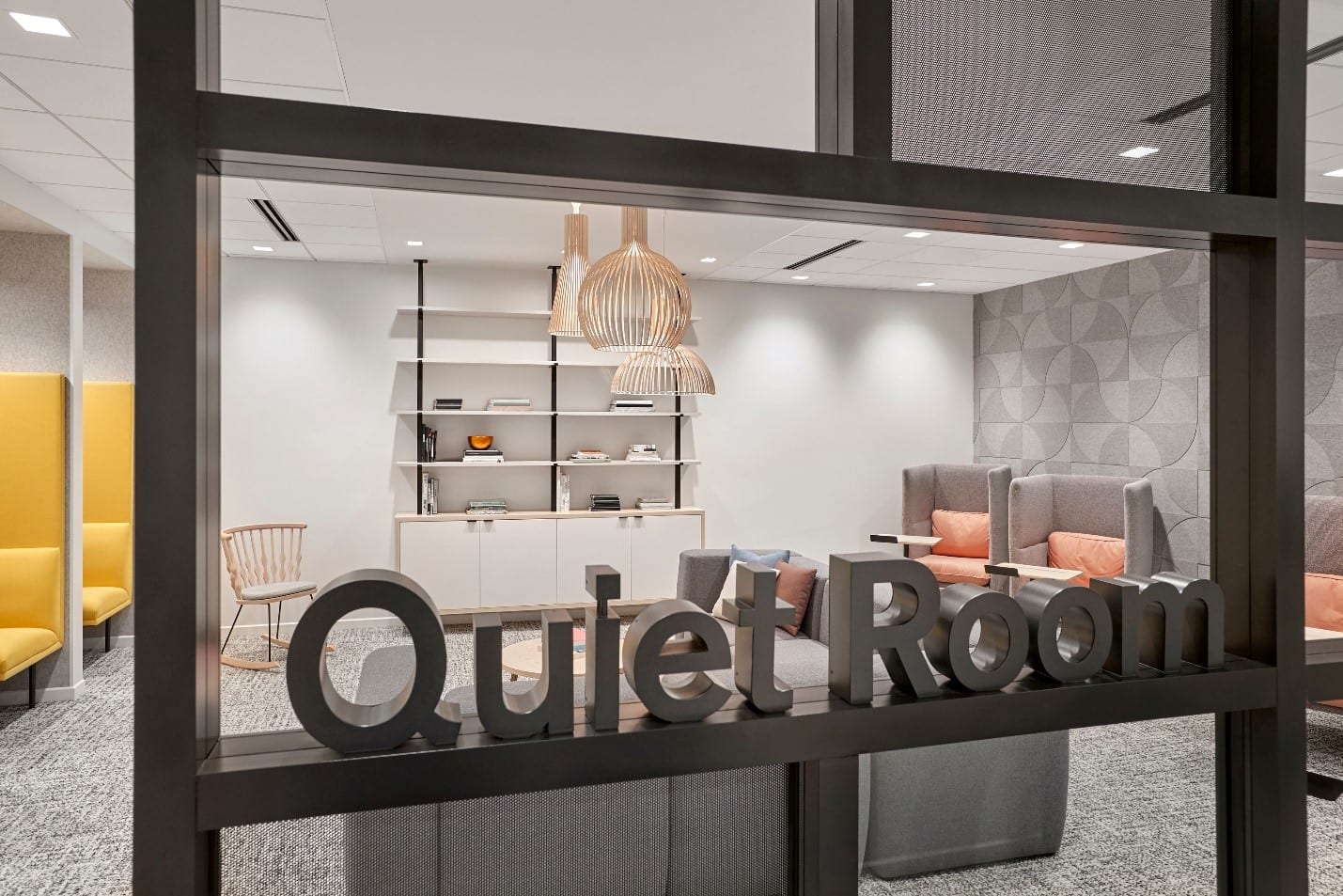 Confidential Client, Chicago Photographer Garrett Rowland A quiet room in a Chicago workspace.