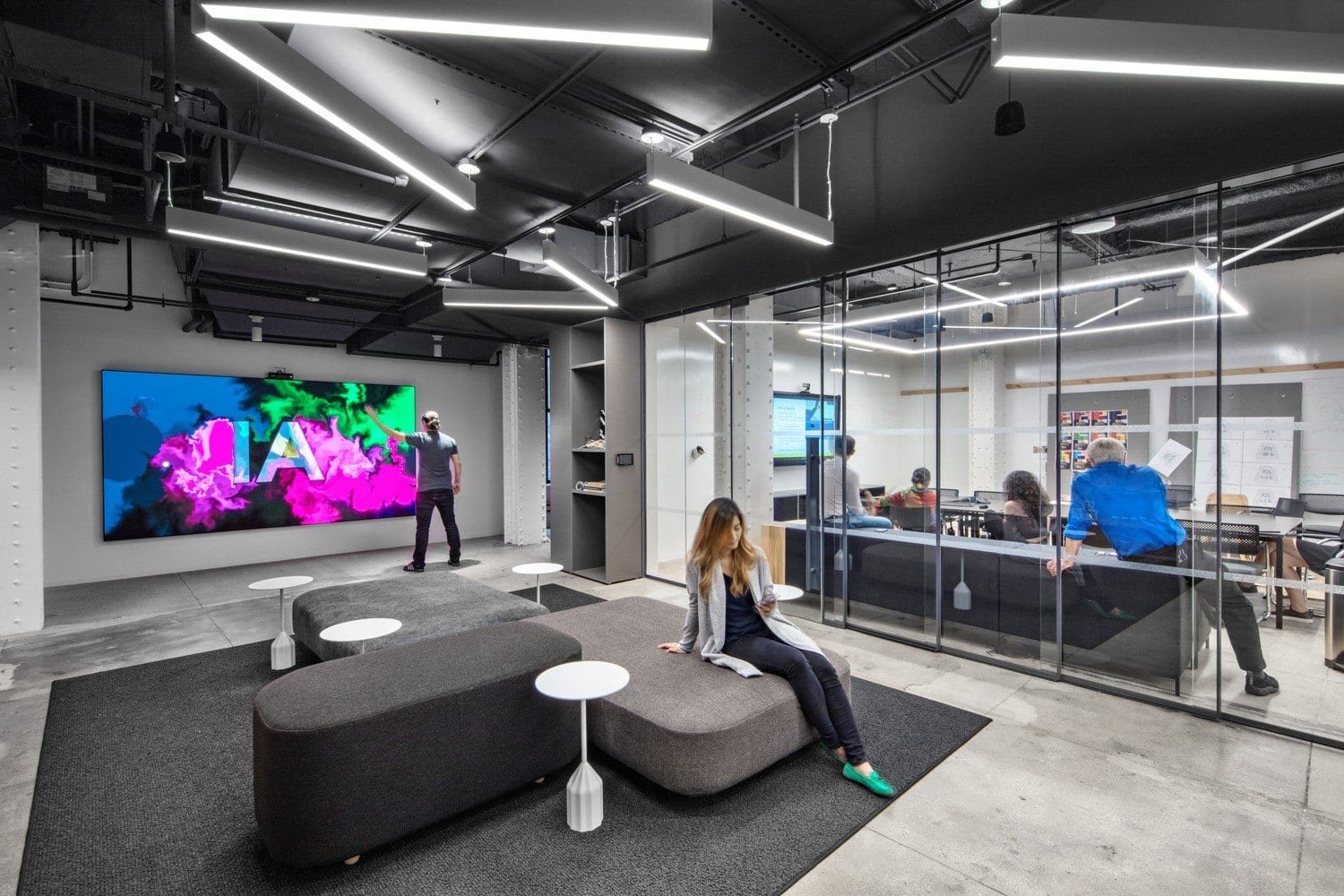 The reception area at Interior Architects New York The reception area at Interior Architects New York