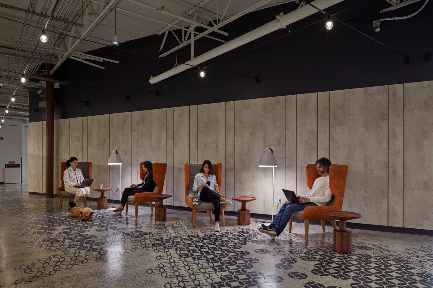 A quiet work area in a San Diego tech office