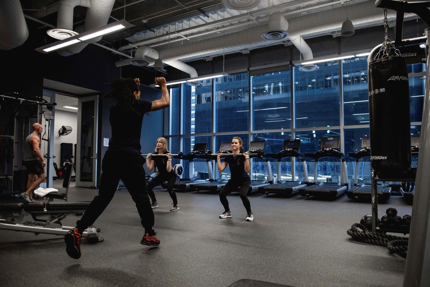 John Buck Company Often in-house gyms are manned by a personal trainer and offer a variety of classes. Weight training is one of many options.