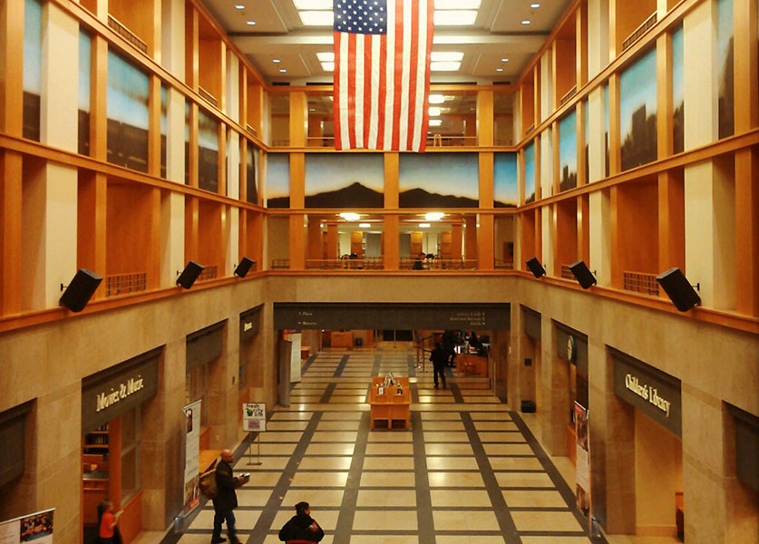 Interior of the Denver Public Library. Photo by Adam Stevens.