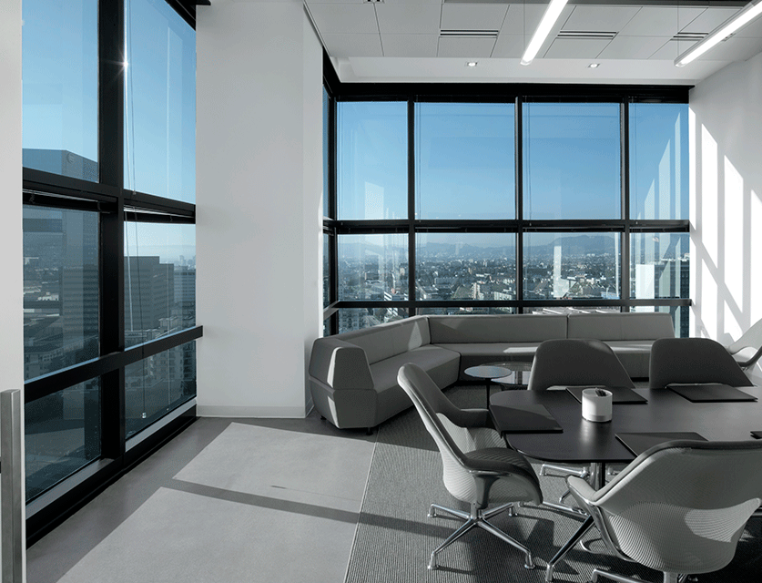 The conference and meditation room in the LA office. Photo by Eric Laignel.