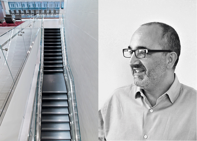 L: Transatlantic Reinsurance in New York. Photo by Eric Laignel. R: Julio Braga. Photo © IA Interior Architects.