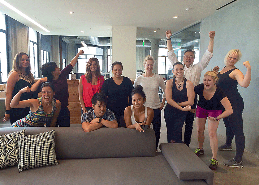 The participants of the Ultimate Super Stair Challenge in San Francisco. Photo by Becca Ayon.