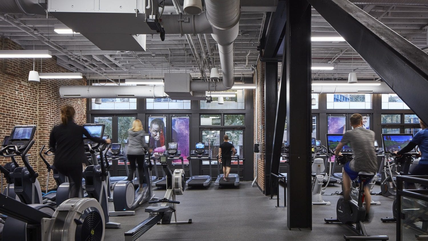 The fitness area at Wel at Humana in Louisville, KY