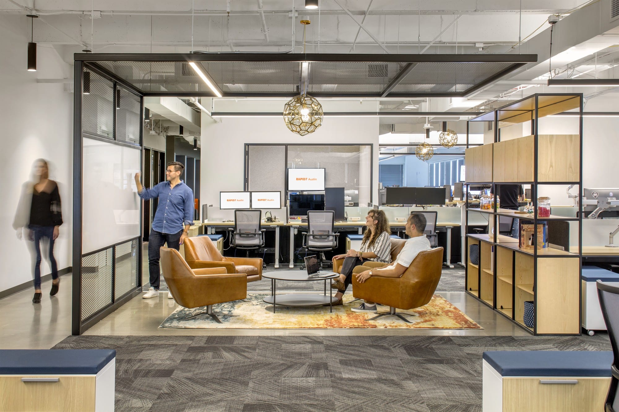 Huddle area at Rapid 7 in Austin.