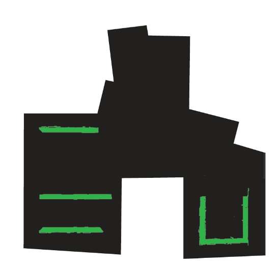 Degree of Connectivity convex map Figure 8 - Floor plan of the most connected areas isolated from the degree of connectivity convex map.
