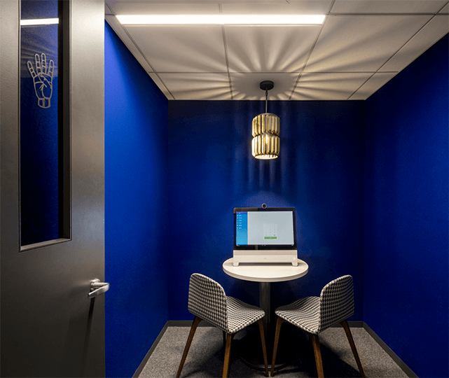 A private meeting space 