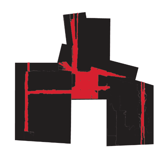 vga2 Figure 2 – The main areas with the most active actual visual connection isolated.