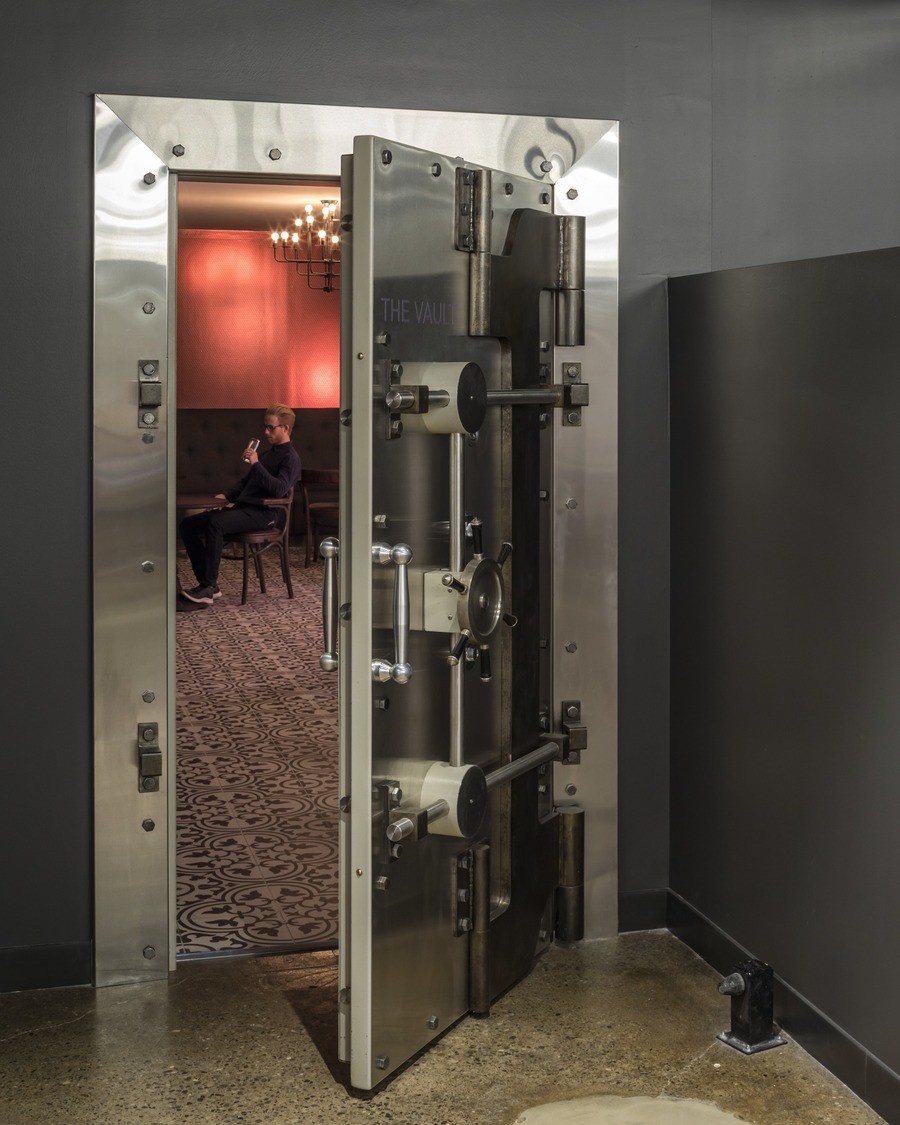 The vault door at ScotiaBank digital factory ScotiaBank Vault