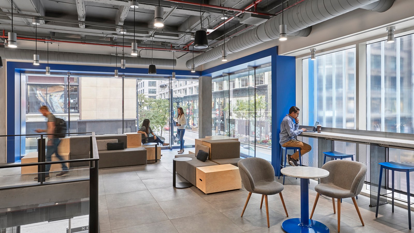 Workspace at the Capital One Café.