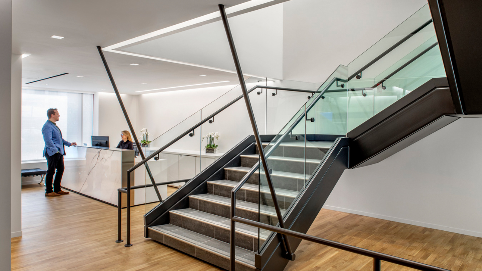 The central stair at a non-profit think tank in DC
