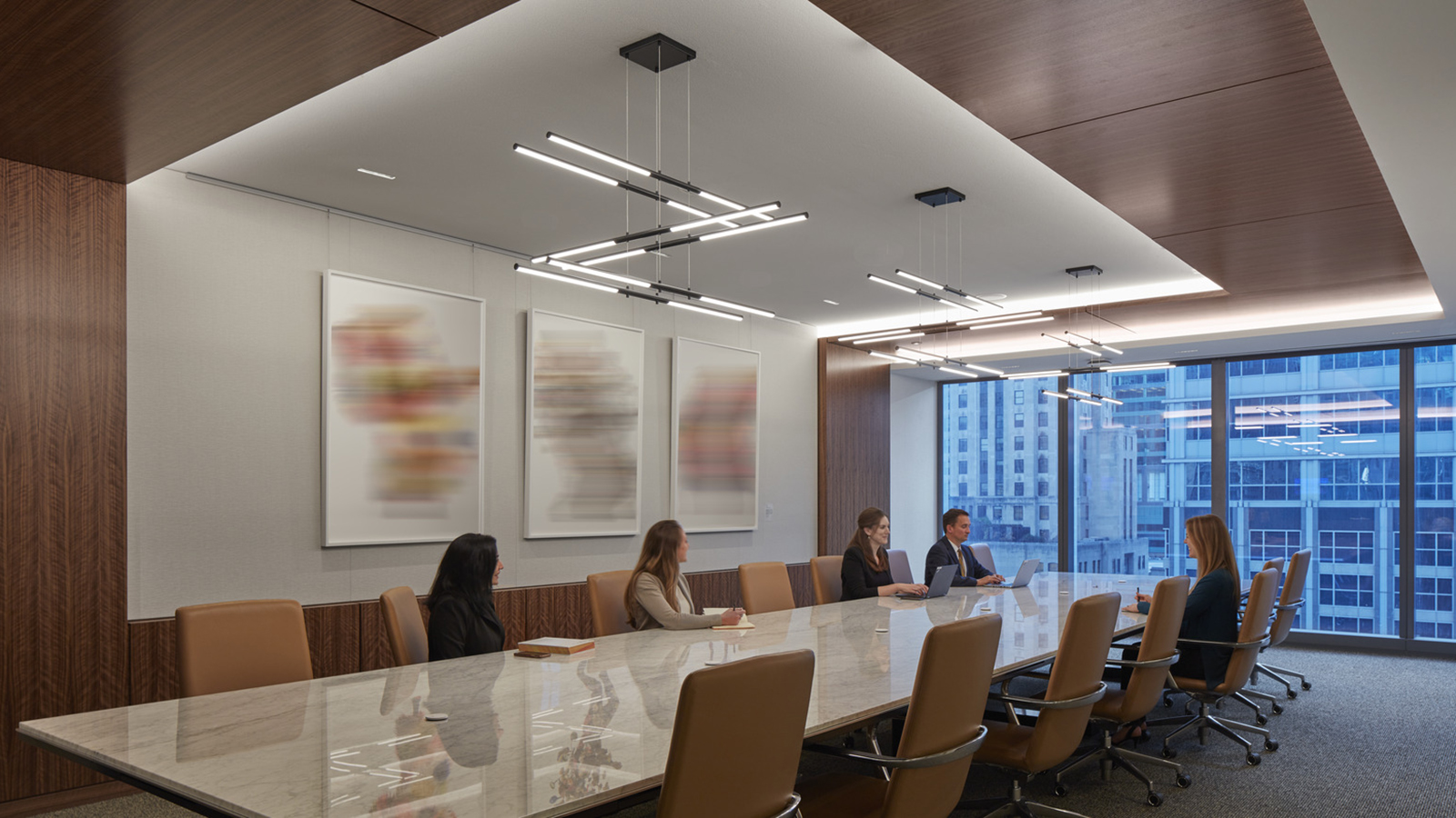Conference table at the Bank of America Headquarters