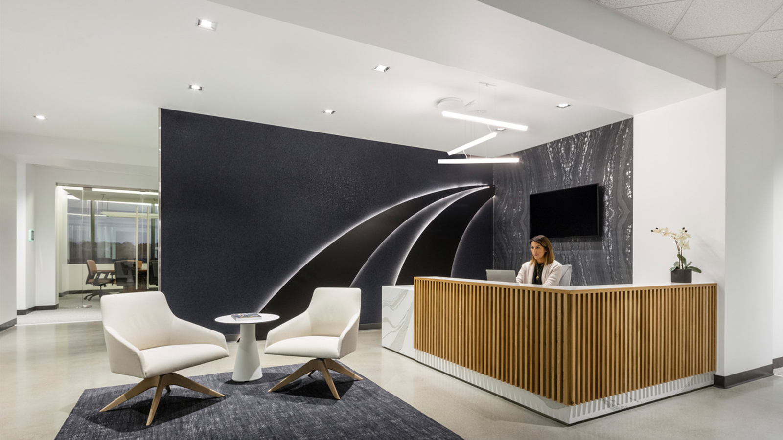 Lockton lobby front desk in Denver, Co.