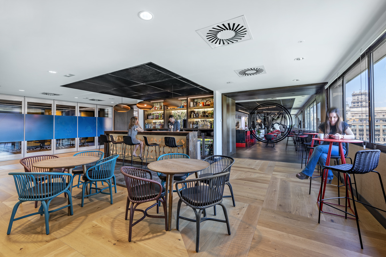 Cafe space at Bacardi's Barcelona offices.