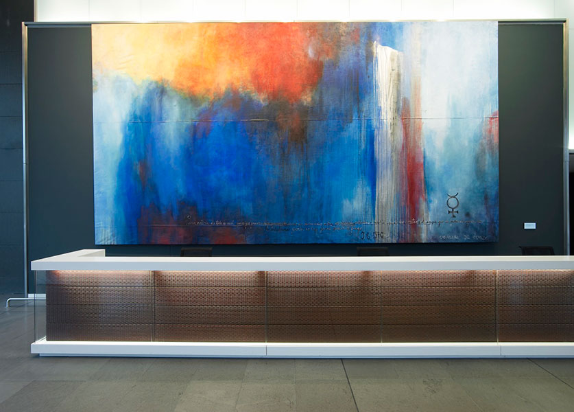 A piece from Bancolombia's vibrant art program. Photo by Eric Laignel.