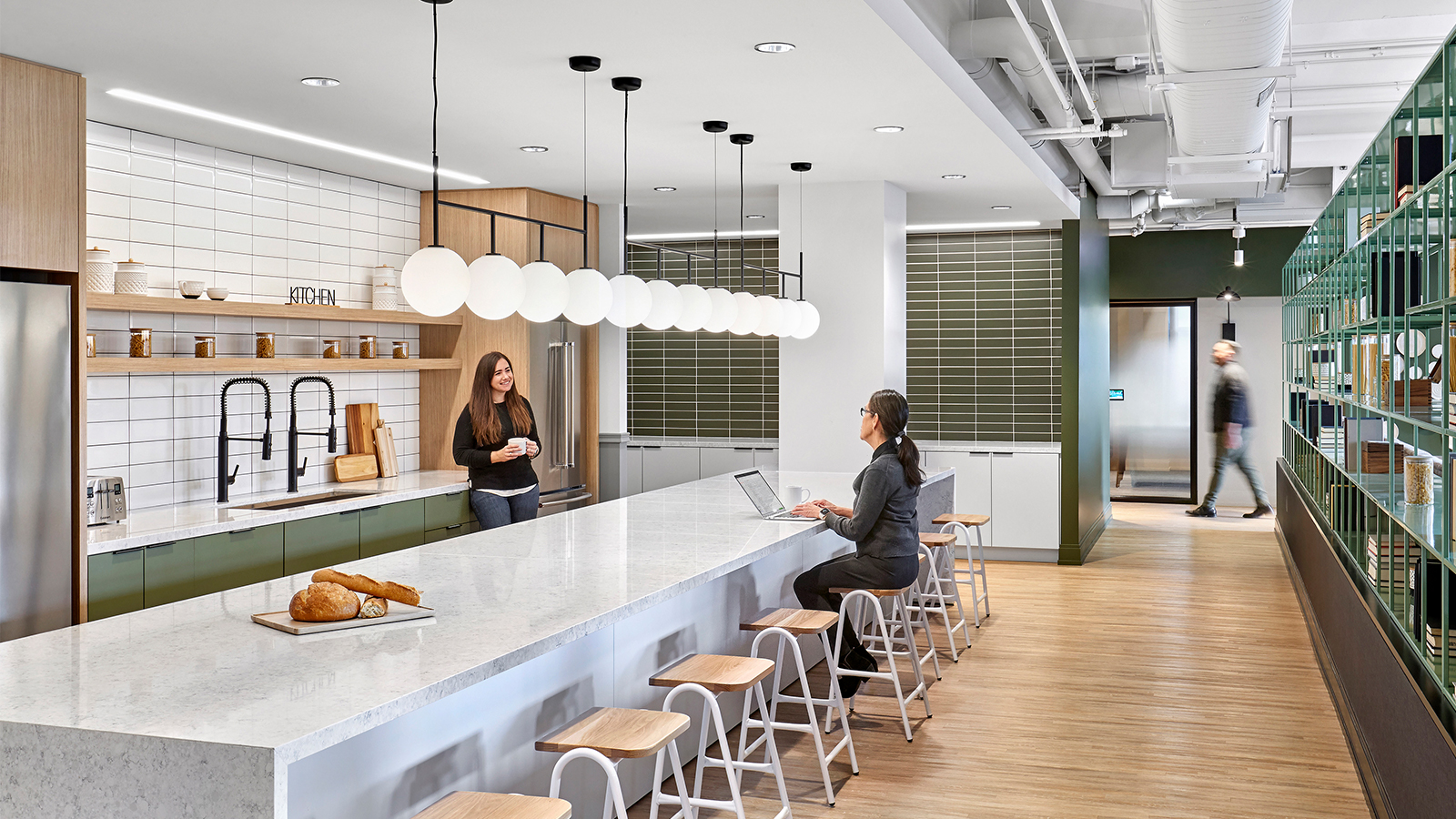 Home Chef employee kitchen area