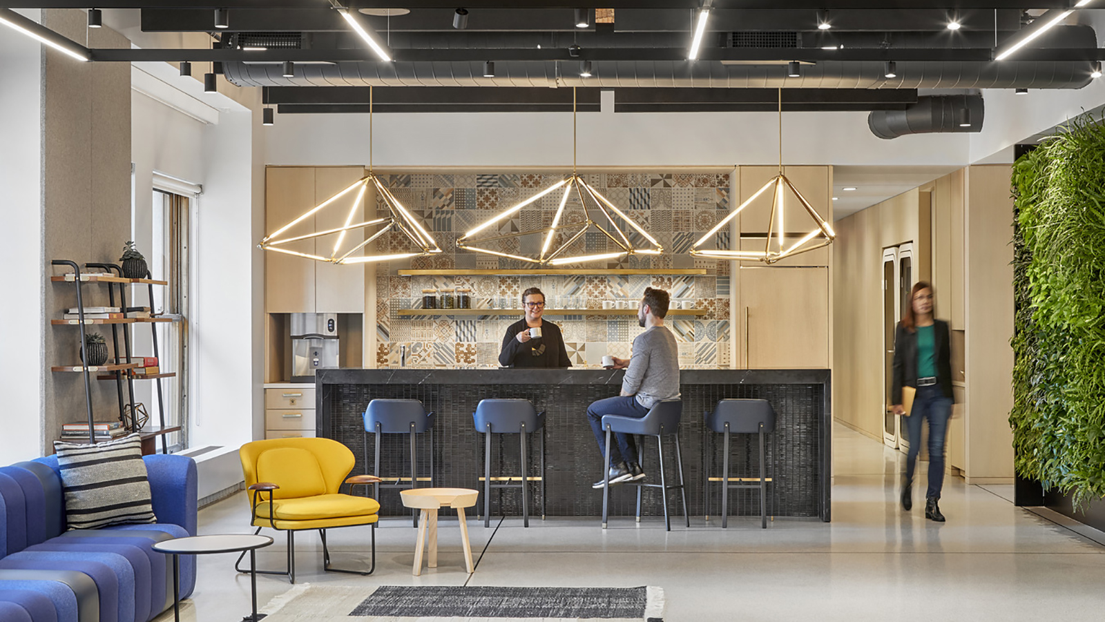 A café space at the offices of a prominent NYC business.