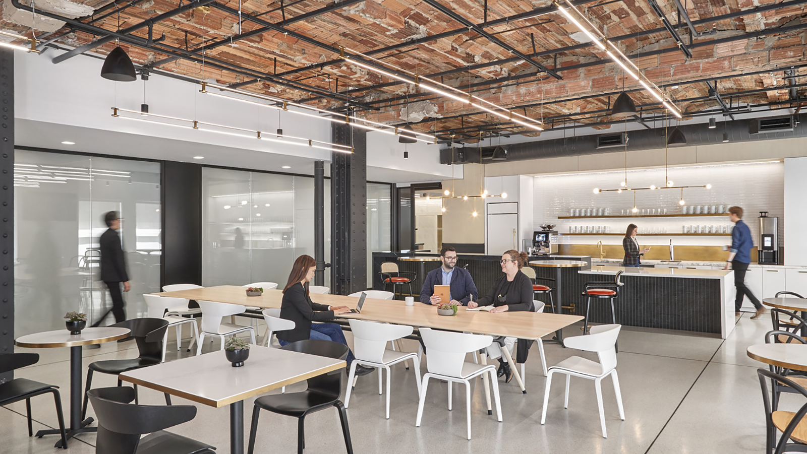 New York City workspace eating area.