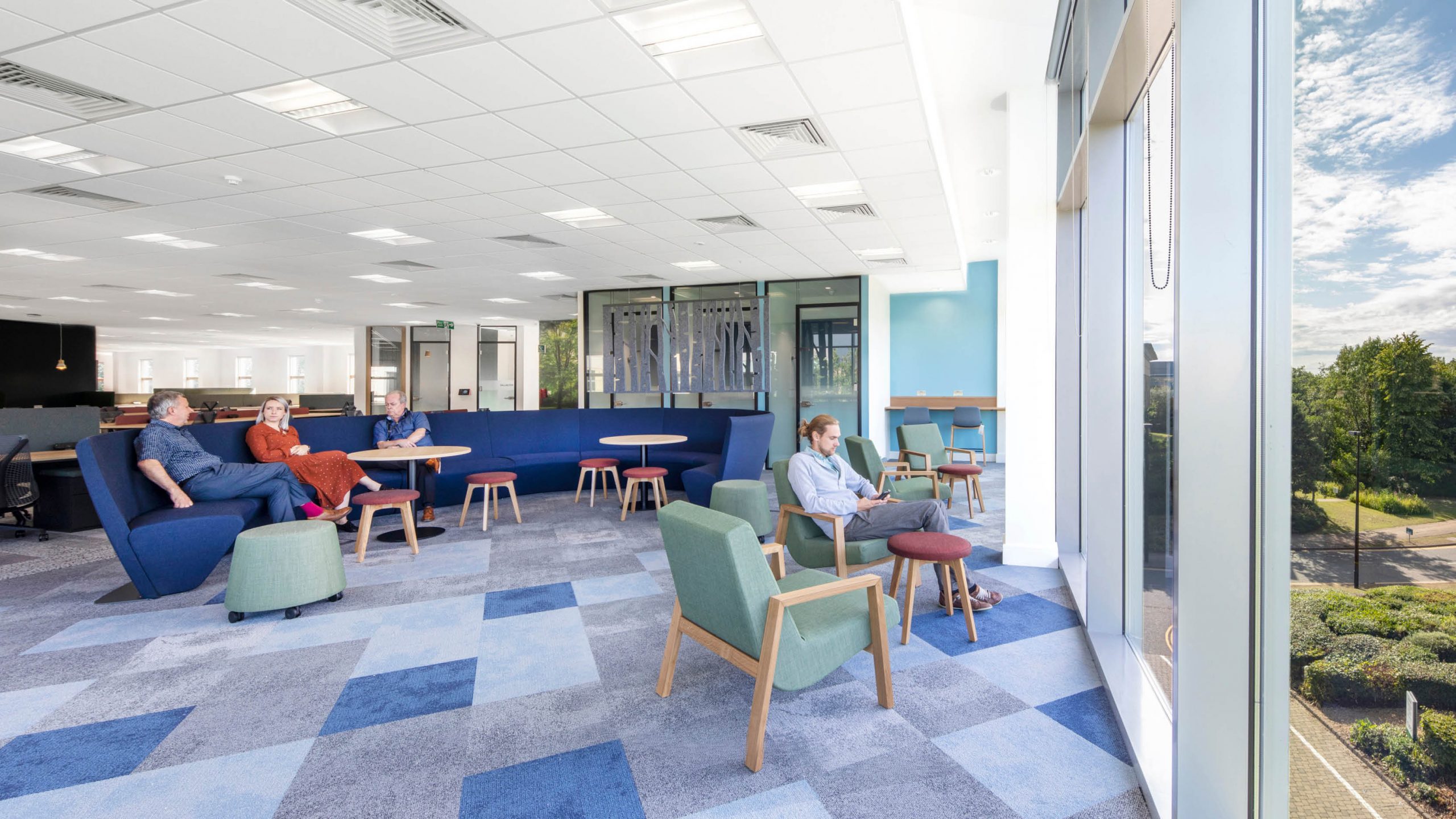 HPI's London casual work space with a view of the Thames