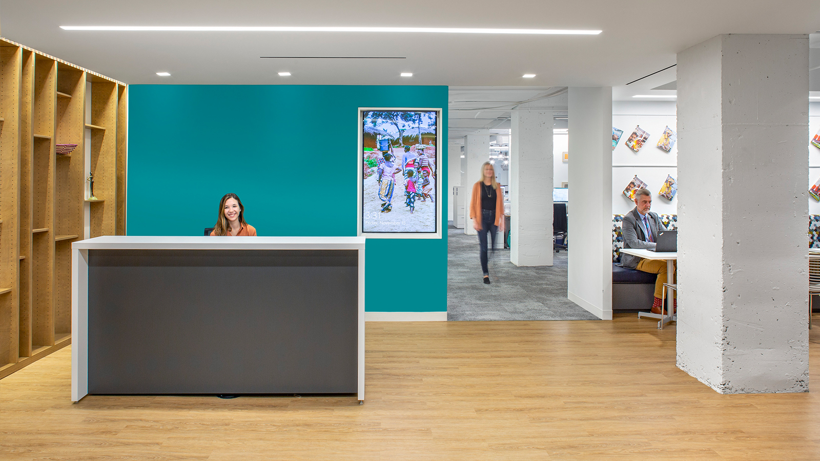 Reception area at a DC non-profit