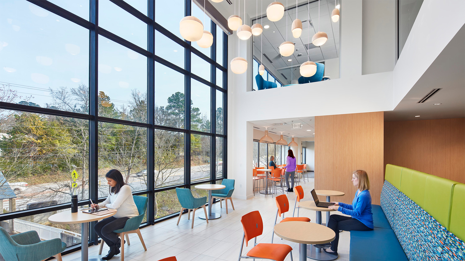 Glass wall at the Cecil G. Sheps Center for Health Services Research