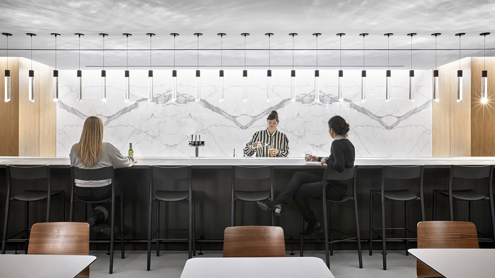 Bar and cafe space at RSM Chicago