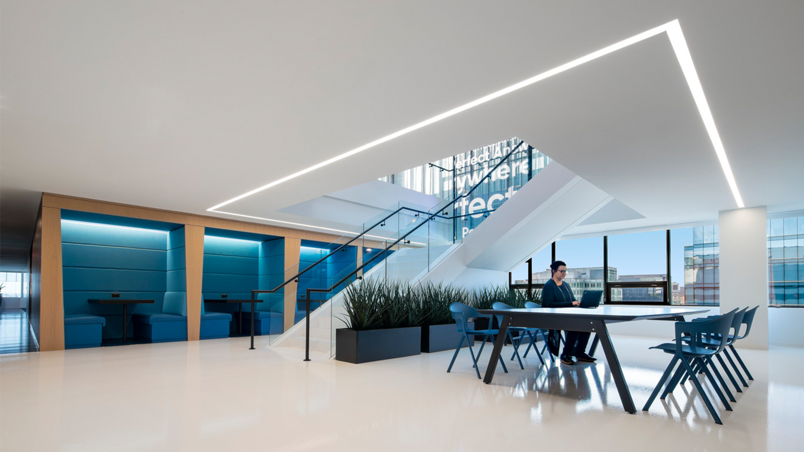 Central stair of Yext's DC offices.