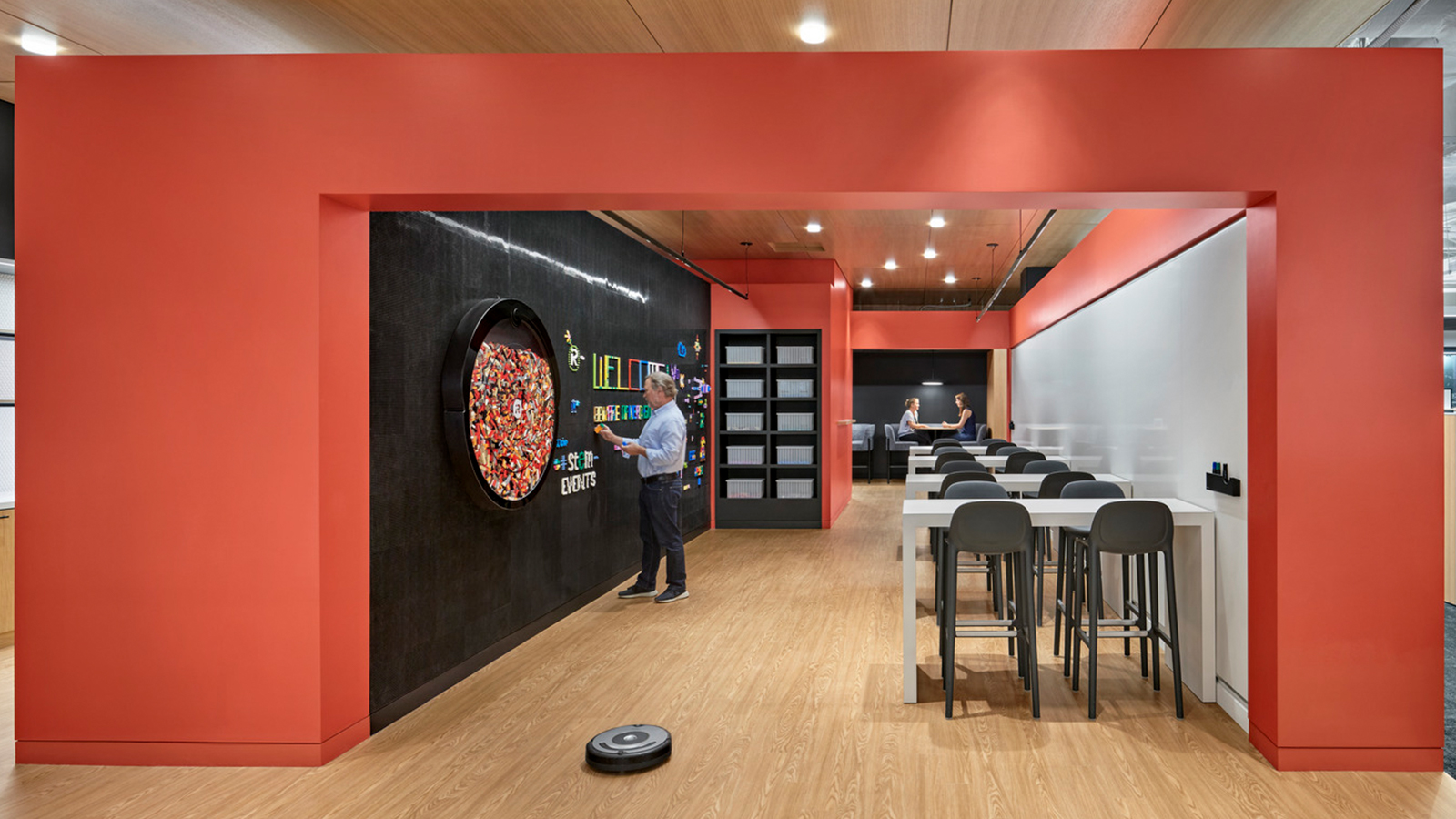 Interactive wall at iRobot's headquarters