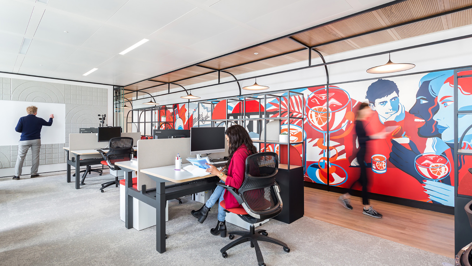 A mural in the Bacardi Paris office