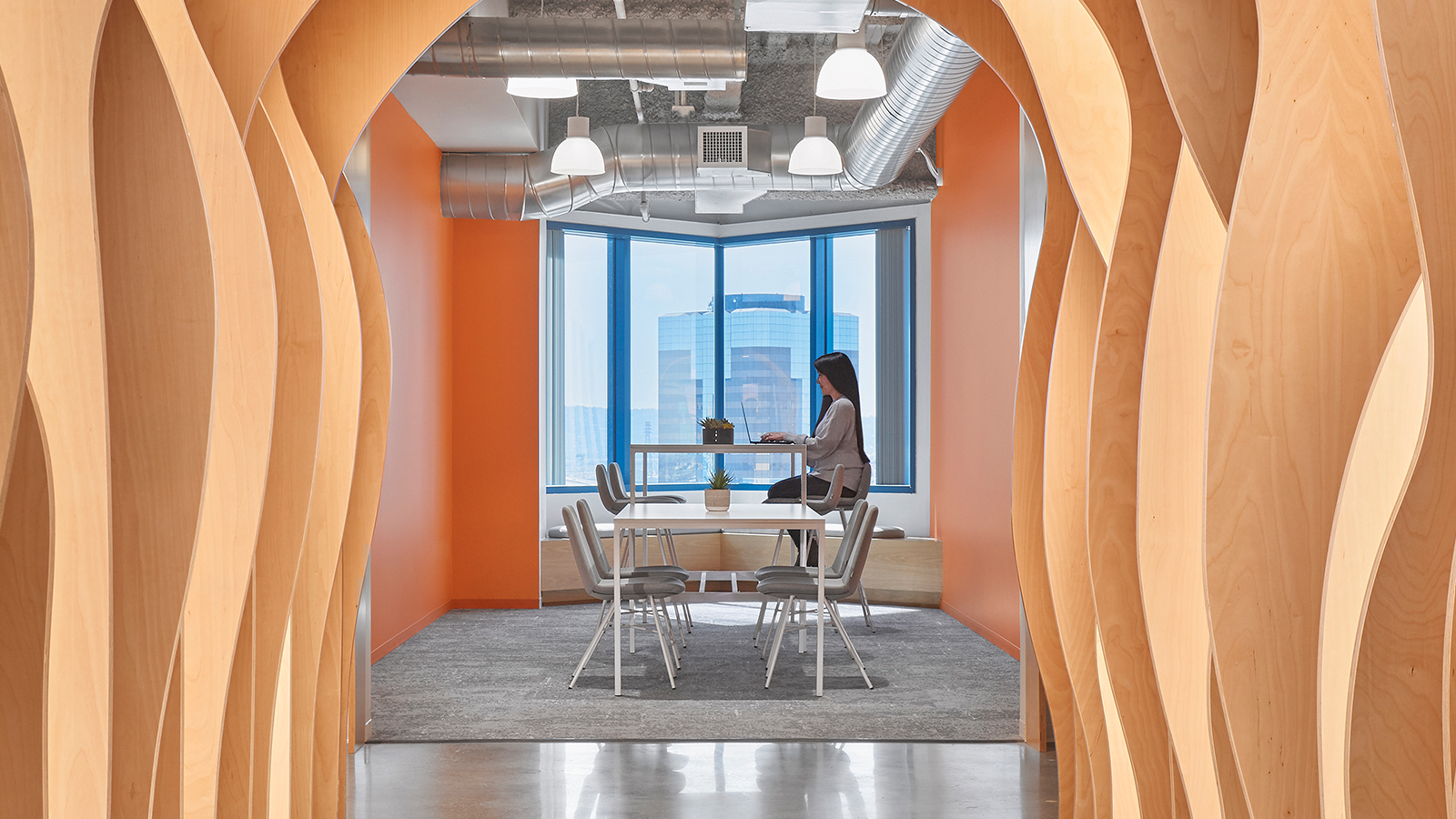 Zwift headquarters hallway