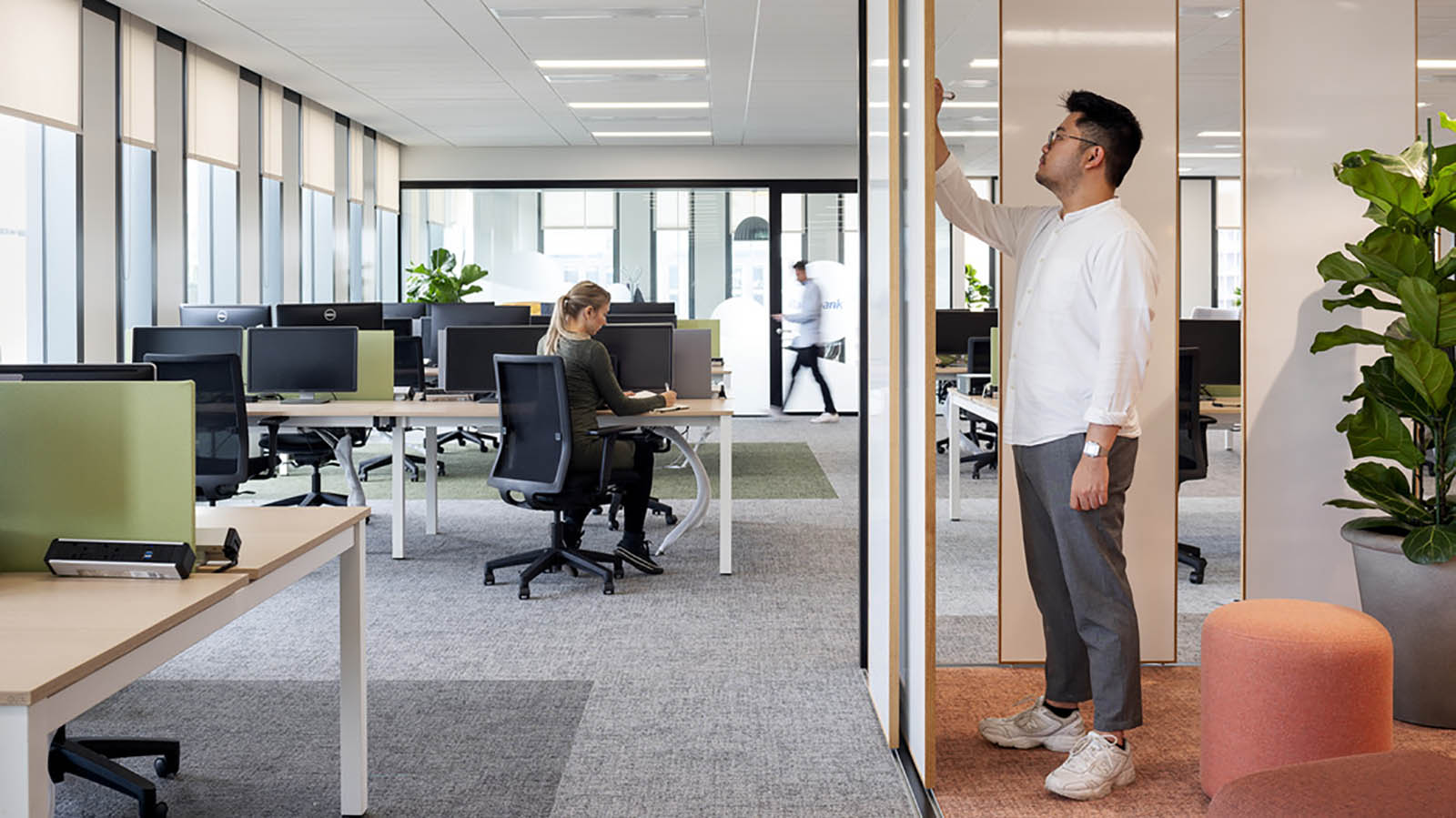 Open workplace in Dublin, Ireland.