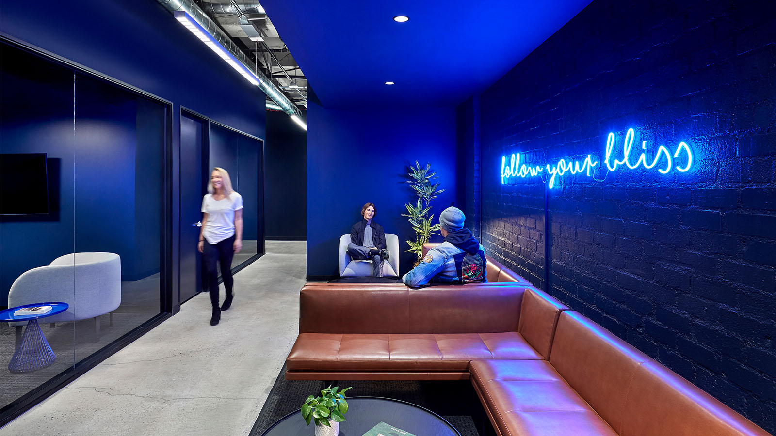 Lounge space designed for ICON Collective's LA students