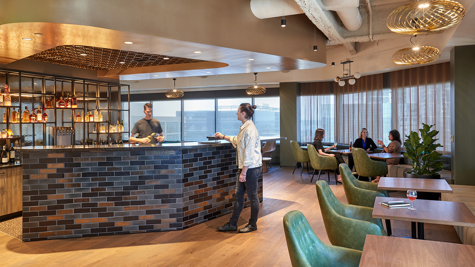 Seattle workplace bar and entertainment area