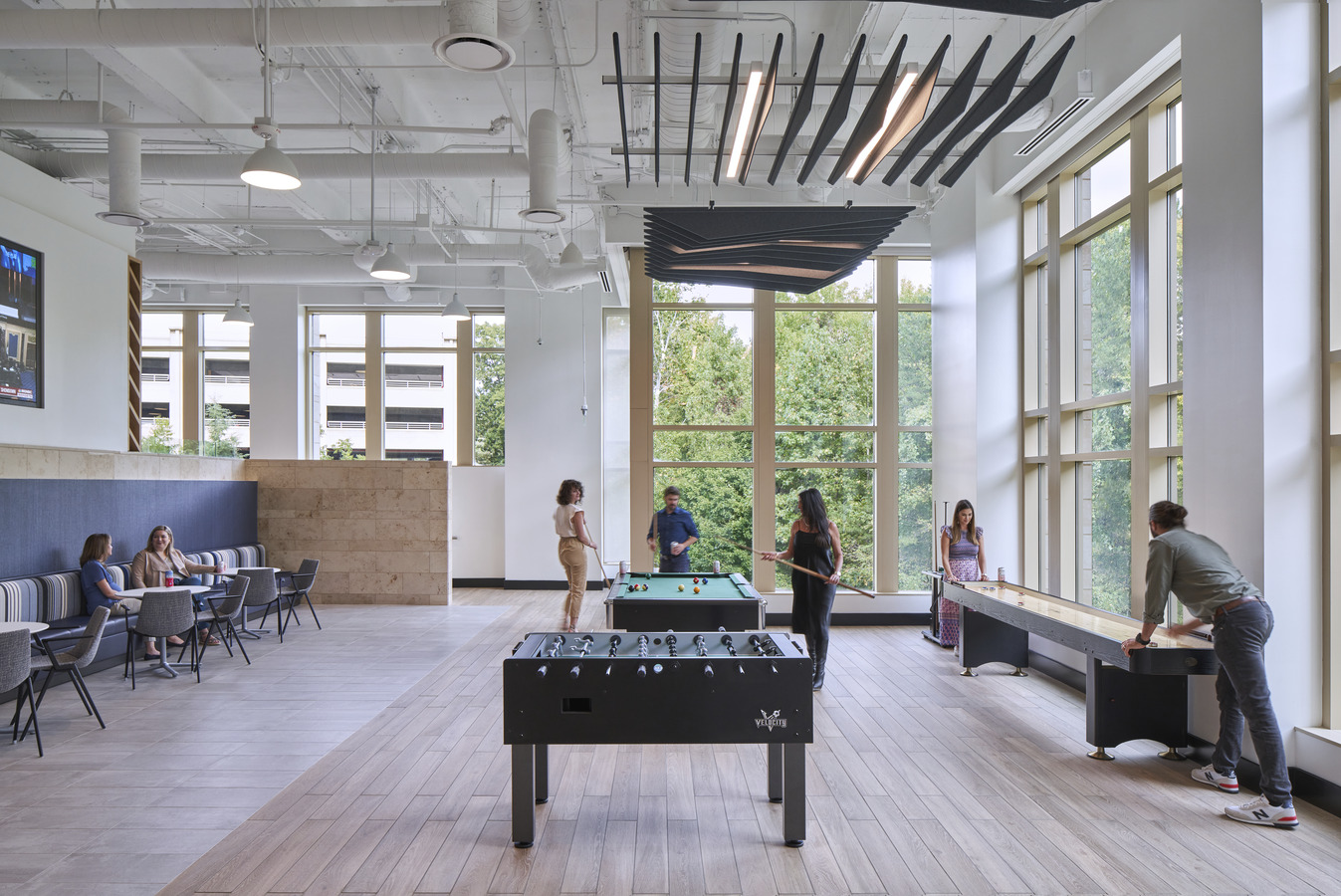 TIAA Charlotte TIAA Charlotte's gaming area is the perfect place for a curated music experience