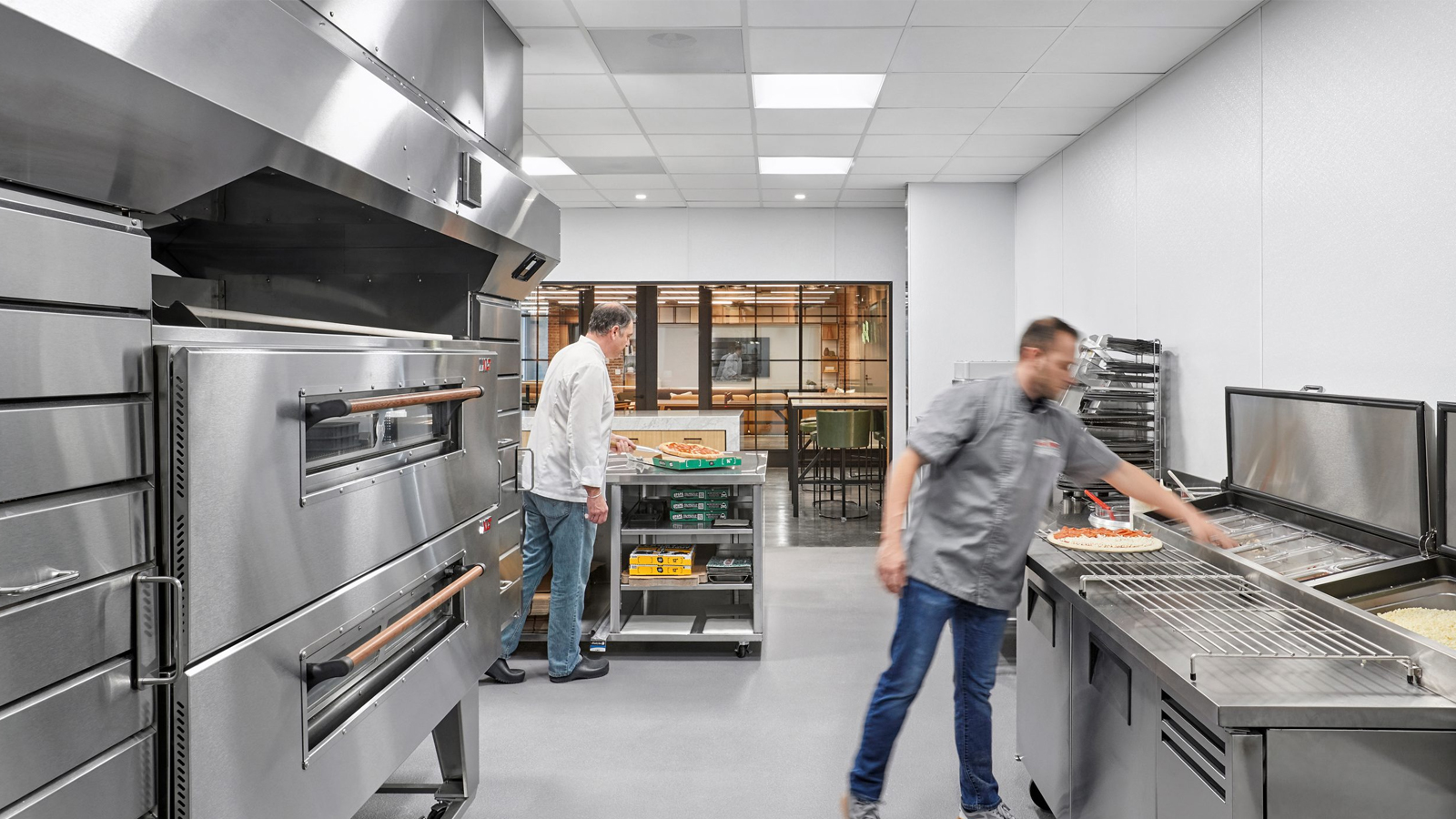 Test kitchen at Papa Johns Atlanta location