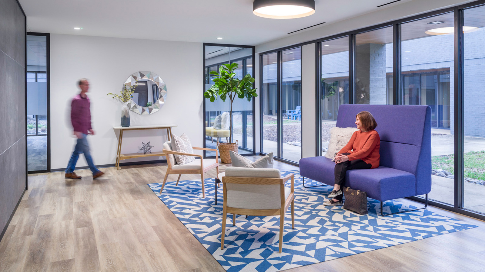 Waiting area at Conterra Networks HQ in Charlotte