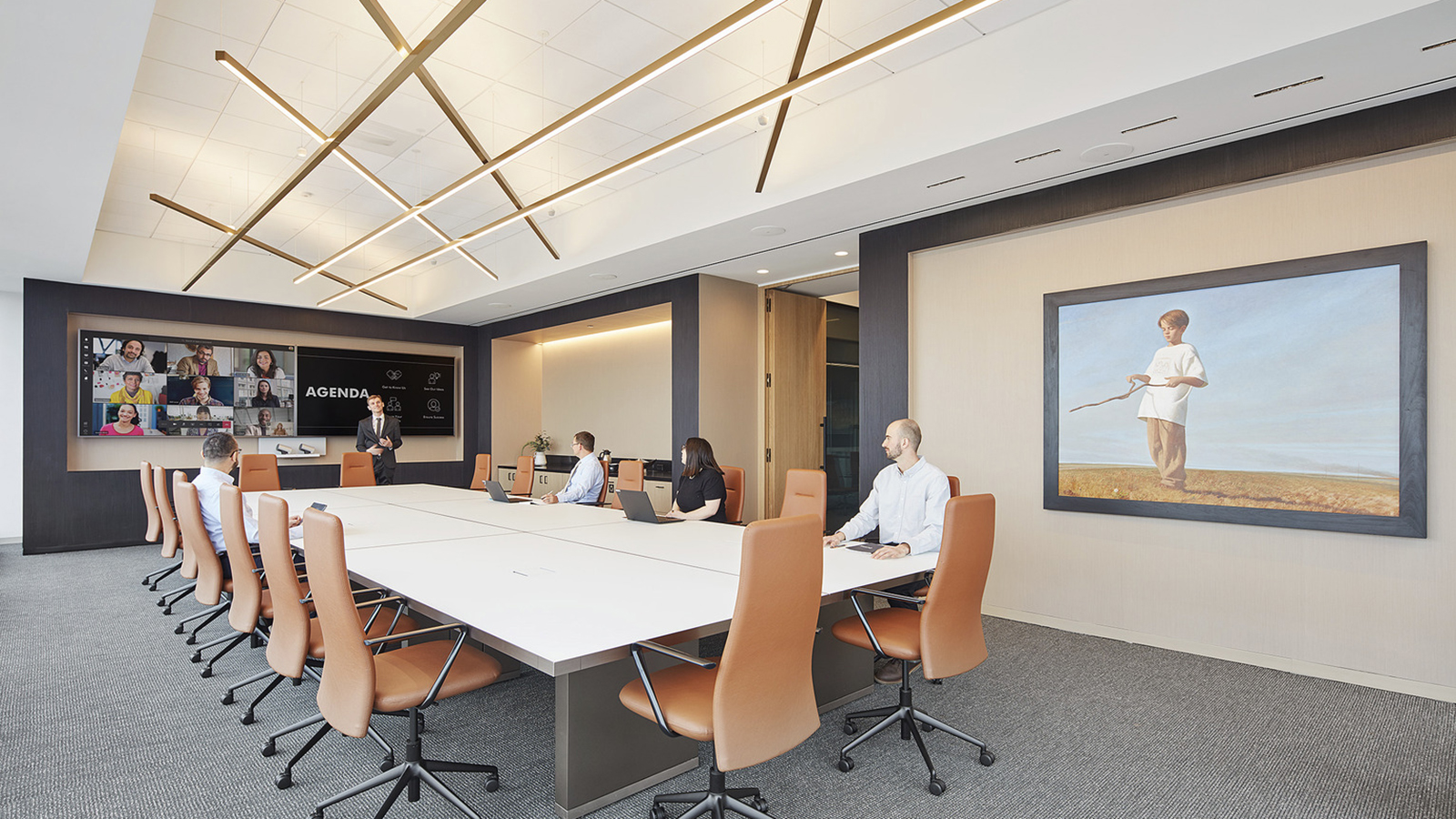 Conference center floor with multi-purpose rooms and catering facilities at Faegre Drinker