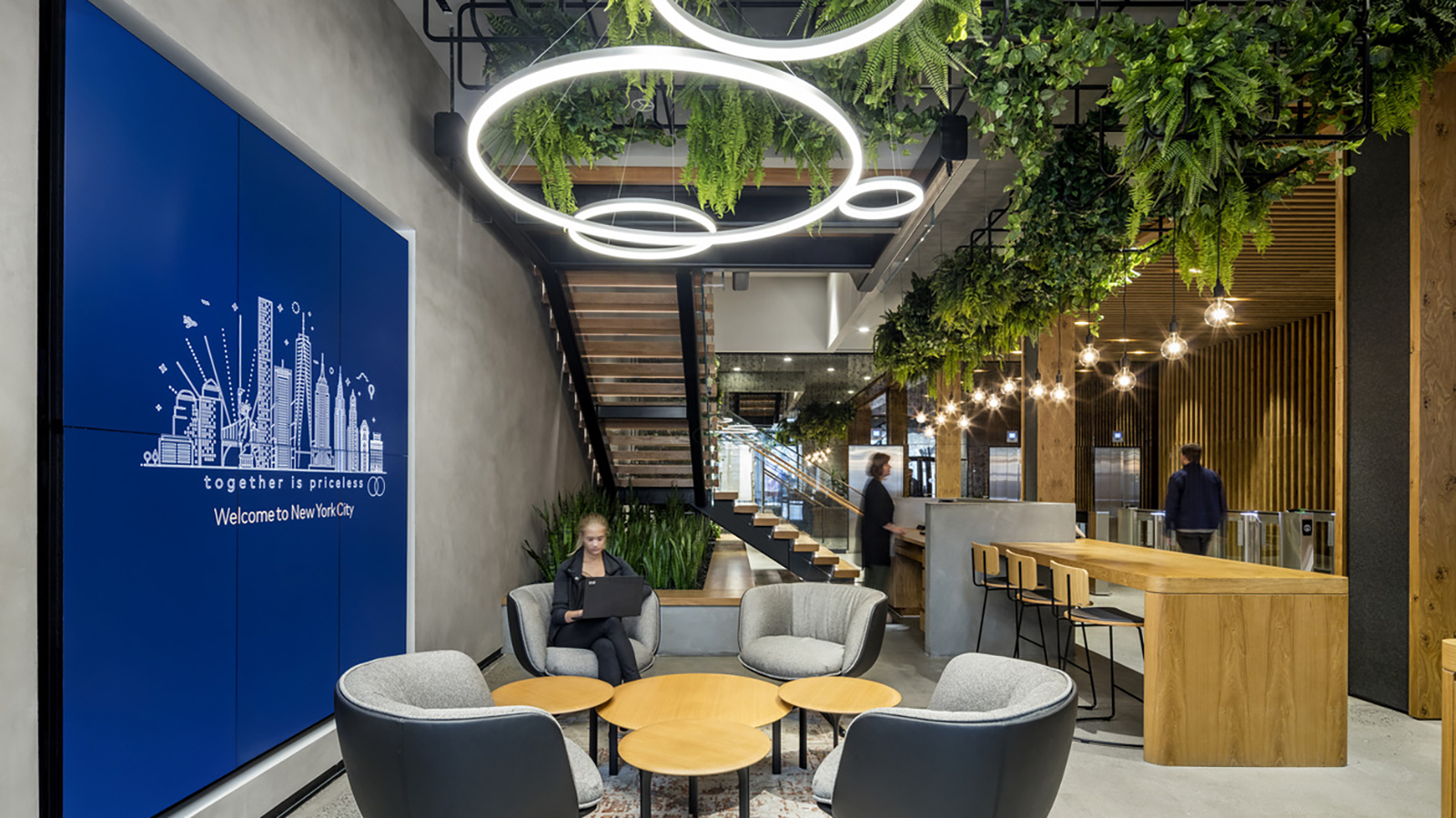 Technology-enabled workplace designed in New York City