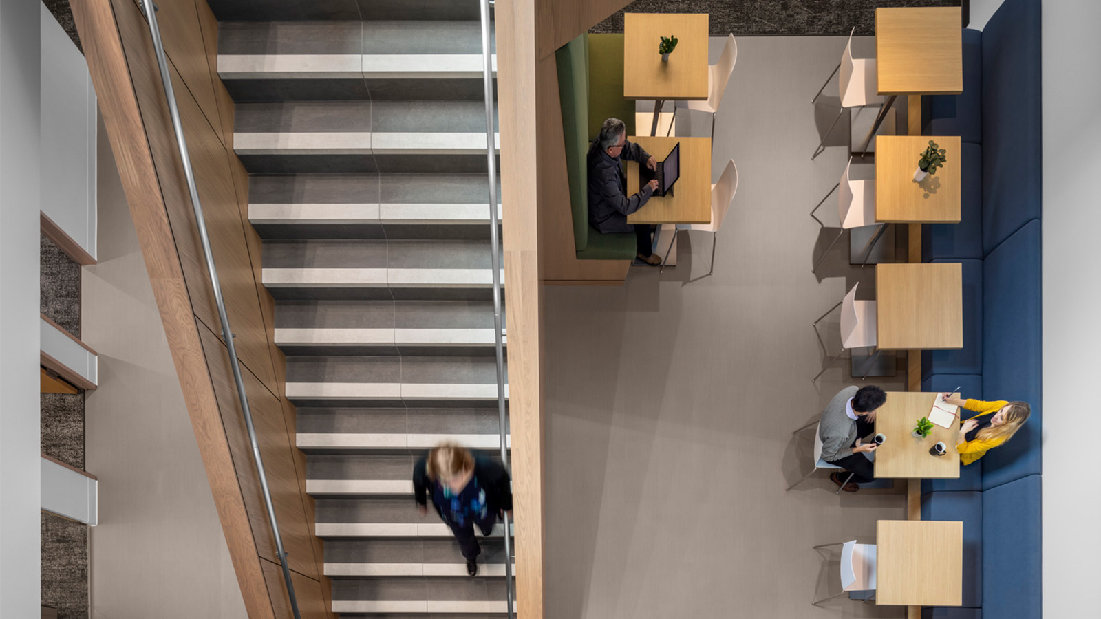 Stairwell at NNRH's Sacramento Headquarters