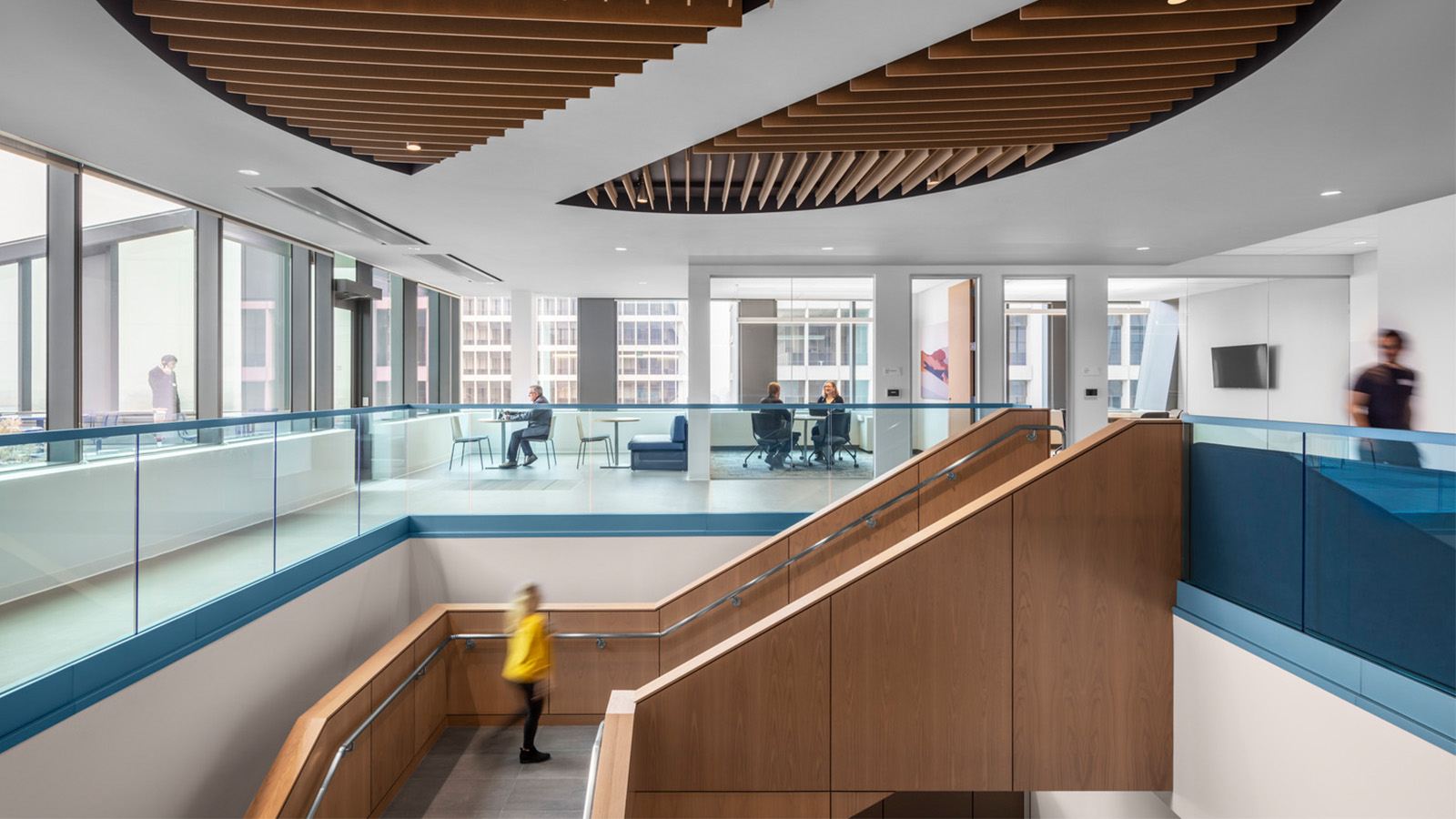 Connecting stairs at NNRH's headquarters in Sacramento