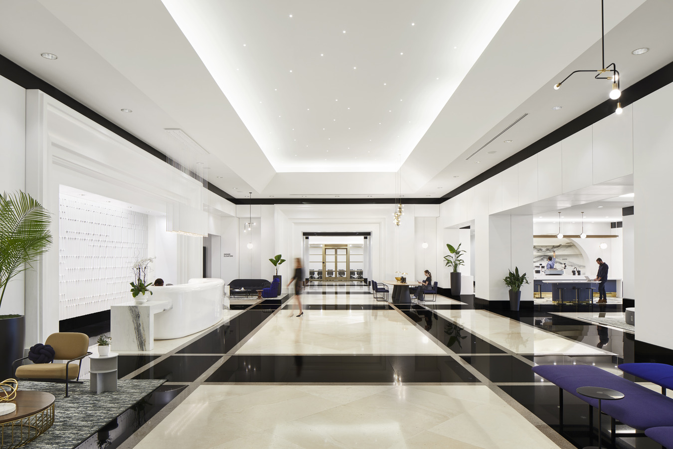 The Profitable Property_Lobby A redesigned lobby in a Class A building.