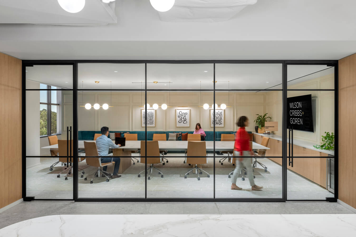 Wilson Cribbs + Goren_Park Towers N. Relocation_Houston TX_Conference Room and Artwork(7)